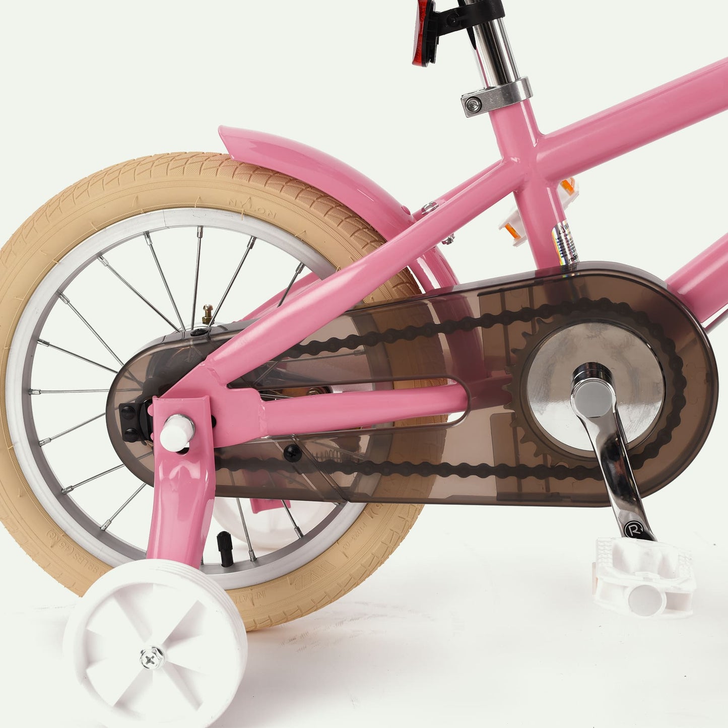 Girls 16 Inch Bike with Removable Training Wheels, Dual Brakes